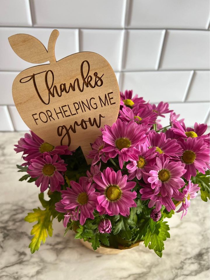 Thanks for Helping Me Grow Plant Stake