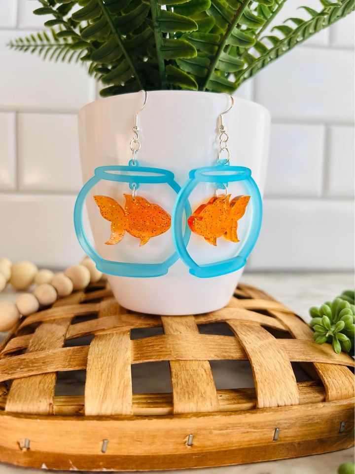 Goldfish Acrylic Earrings