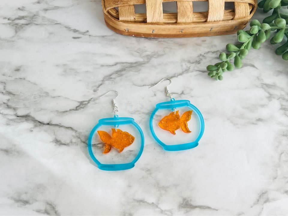 Goldfish Acrylic Earrings