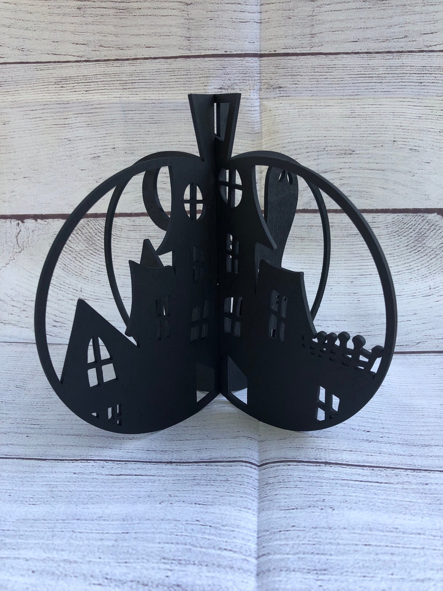 3D Haunted House Pumpkin