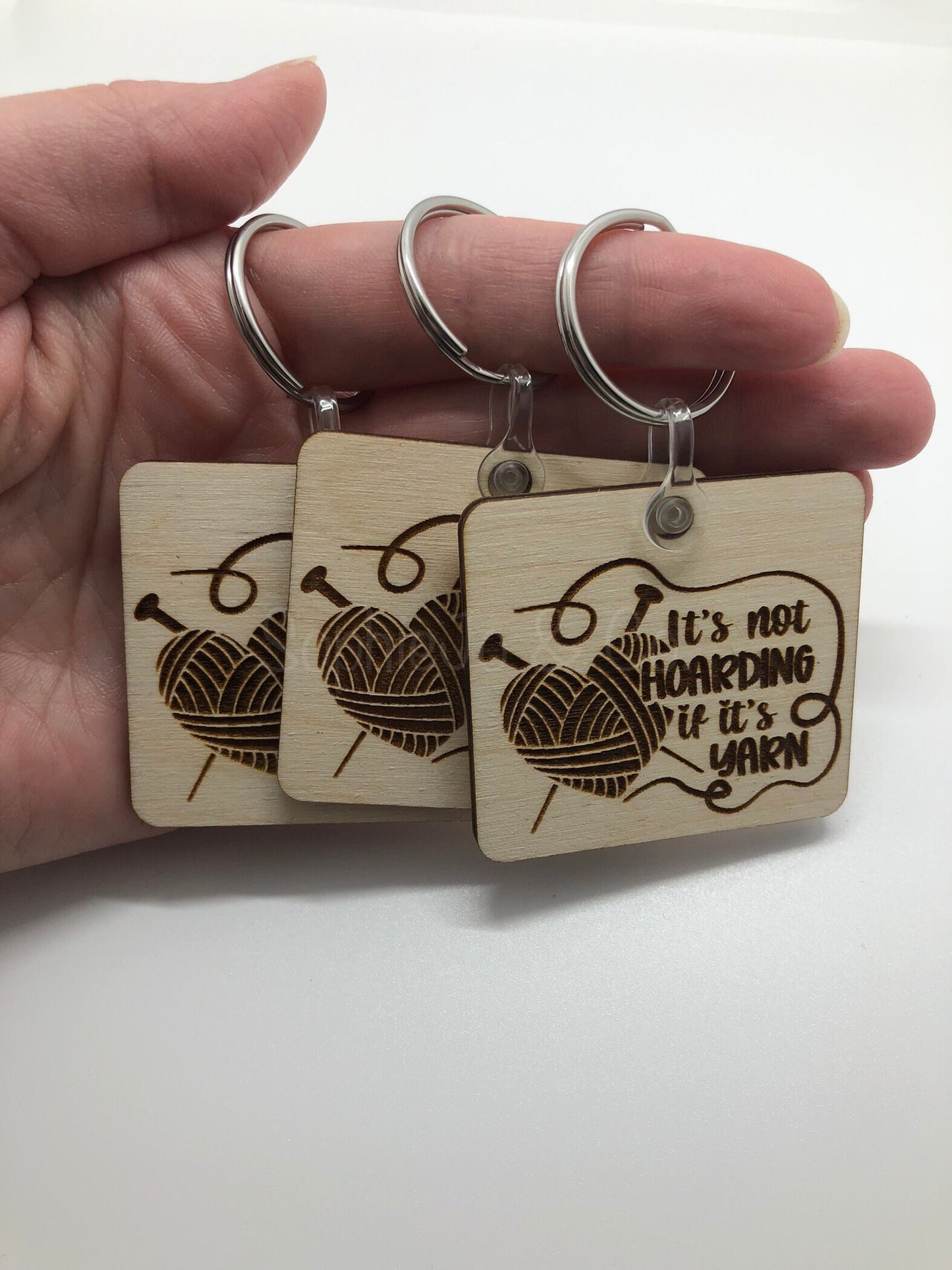 It's Not Hoarding If It's Yarn Keychain