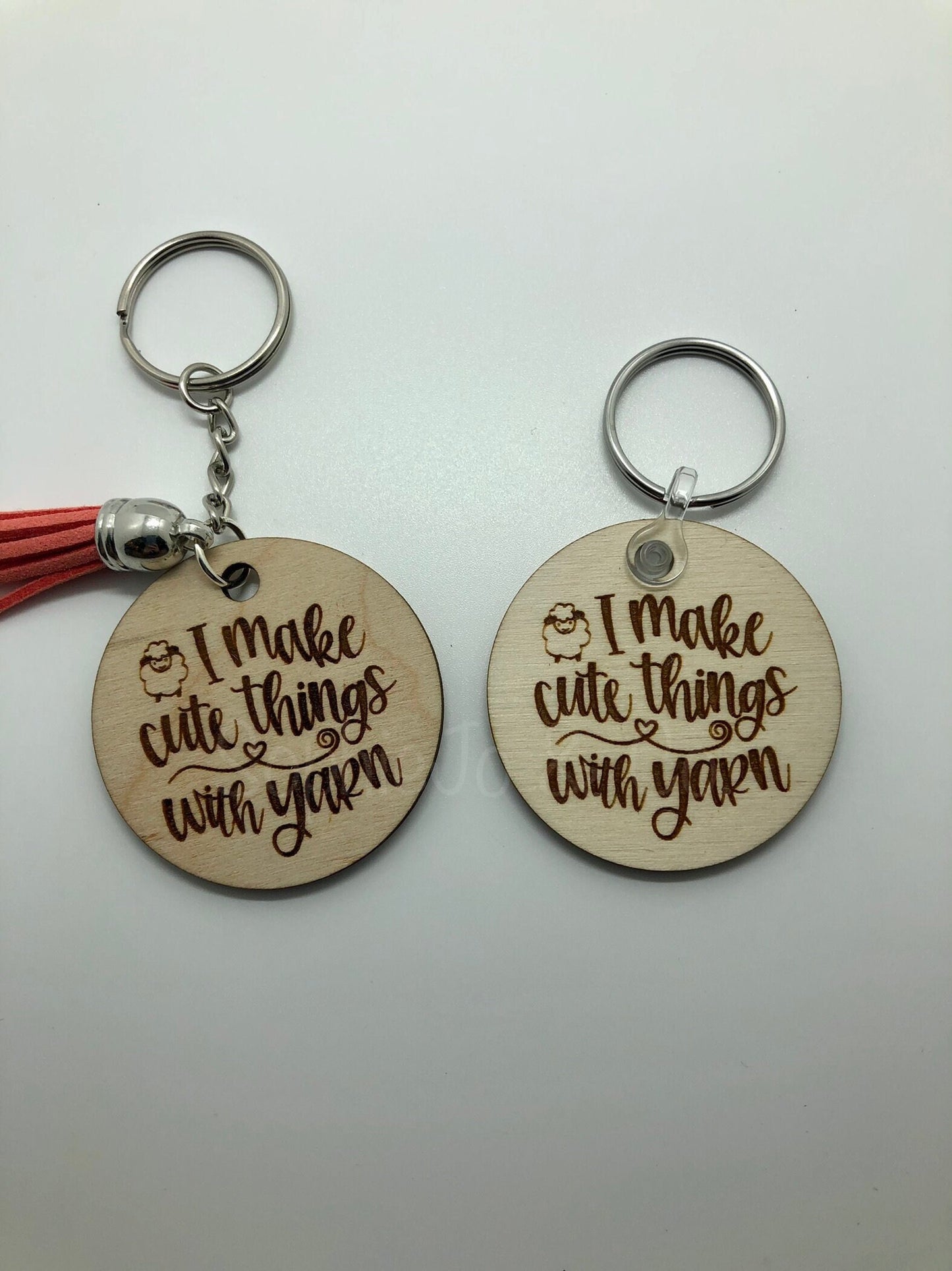 I Make Cute Things With Yarn Keychain