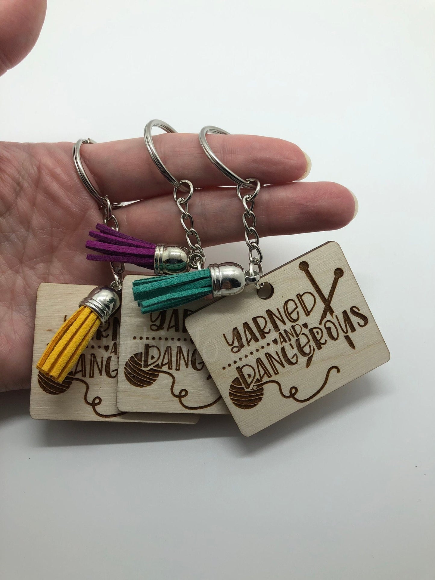 Yarned & Dangerous Keychain