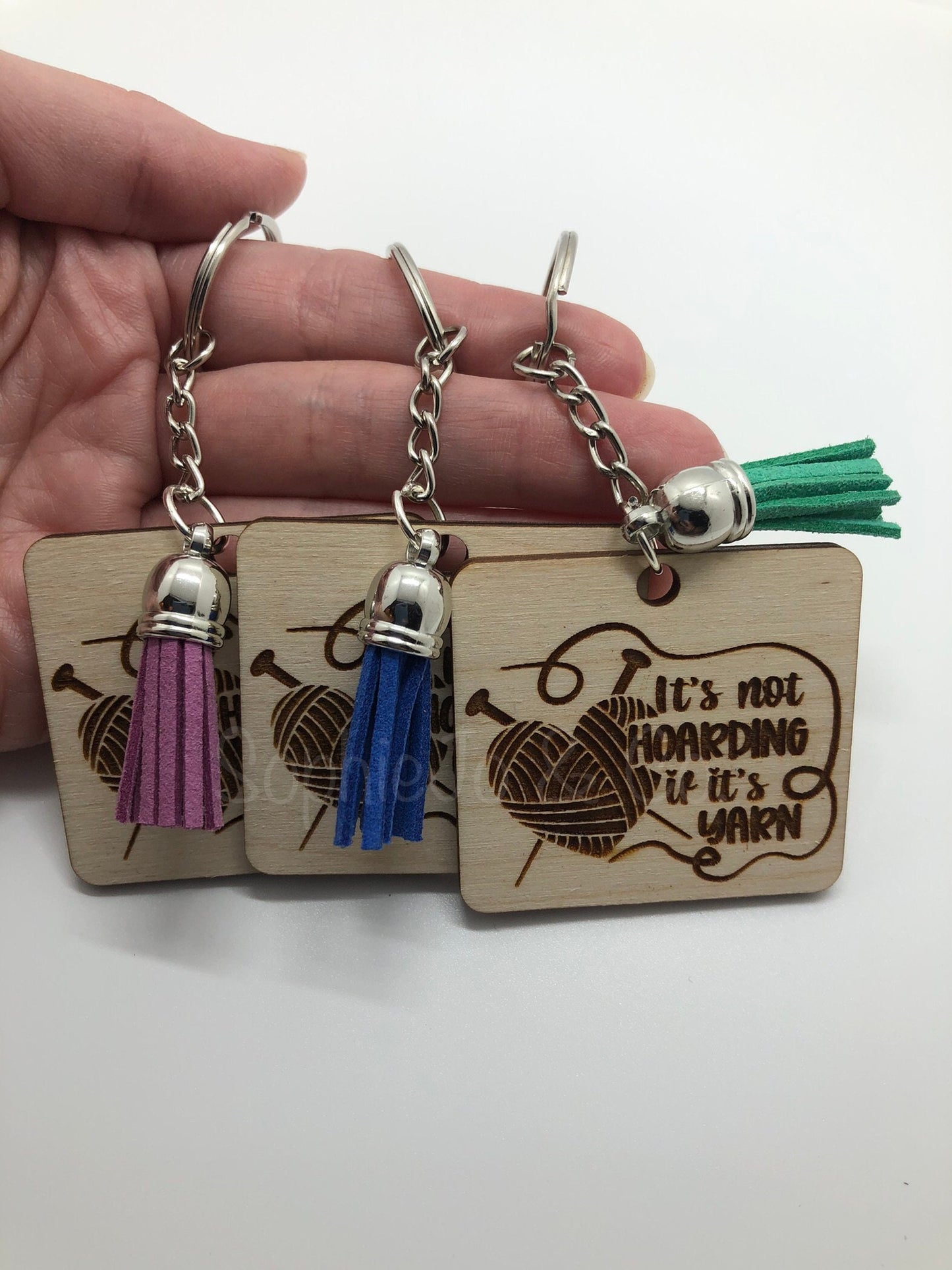 It's Not Hoarding If It's Yarn Keychain