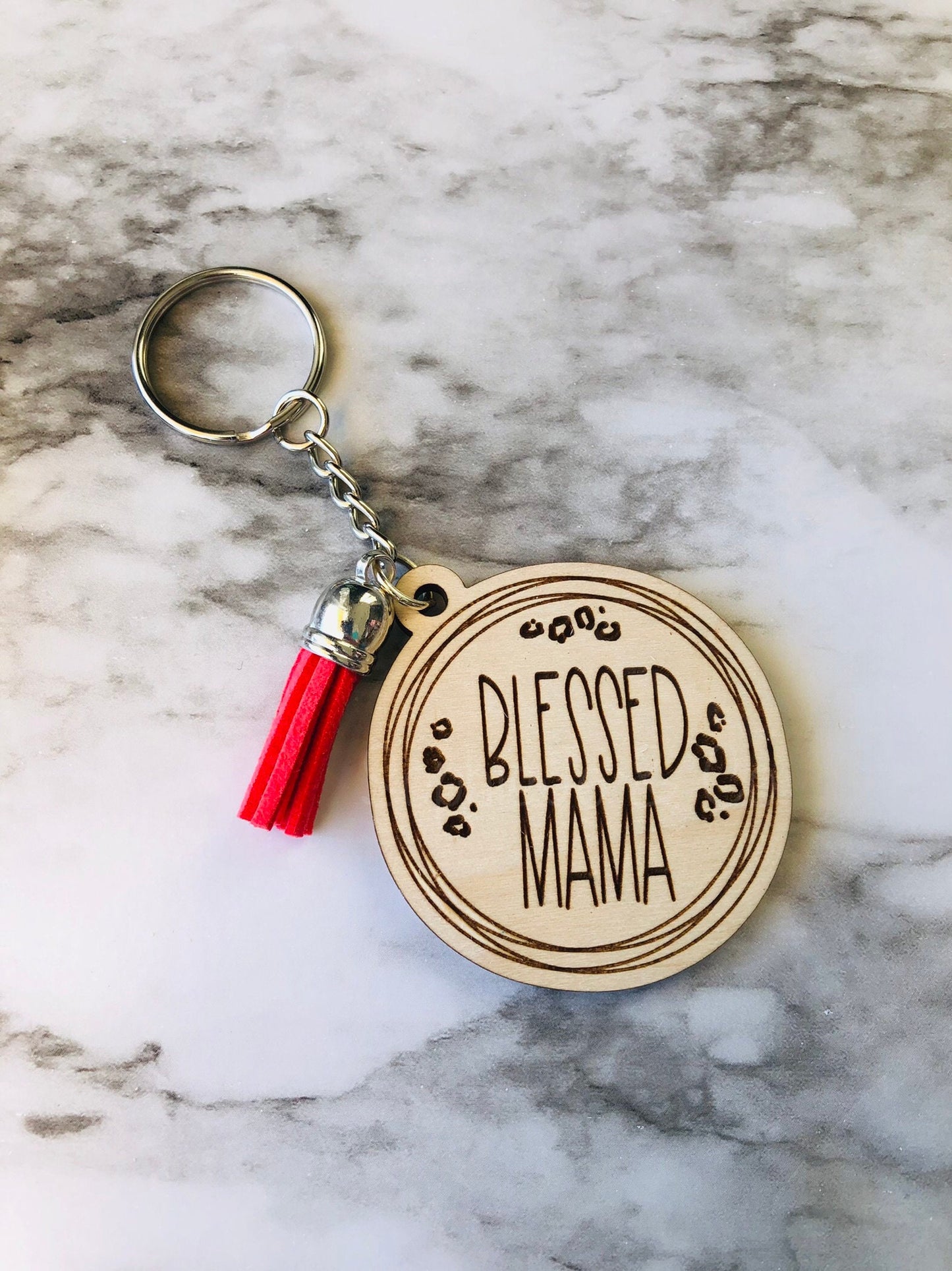 Blessed Mama Keychain
