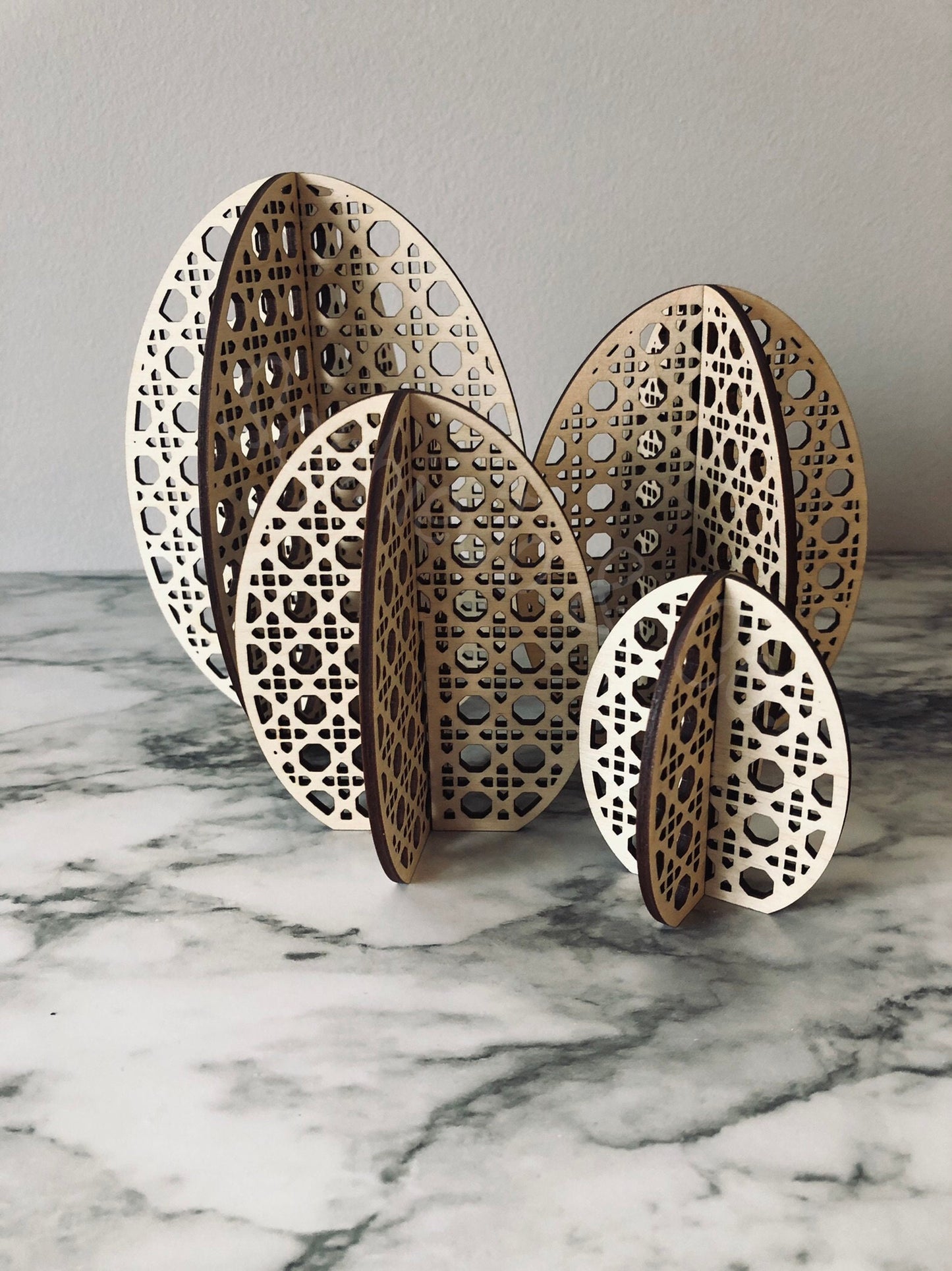3D Wooden Rattan Eggs