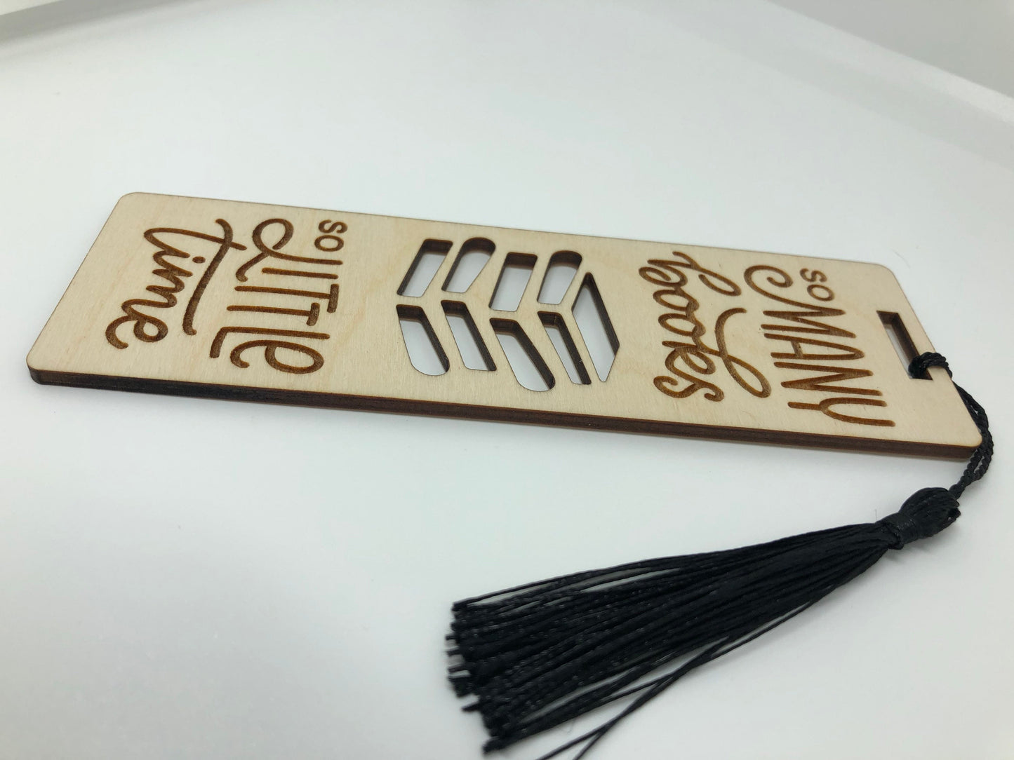So many books so little time Engraved Wooden Bookmark