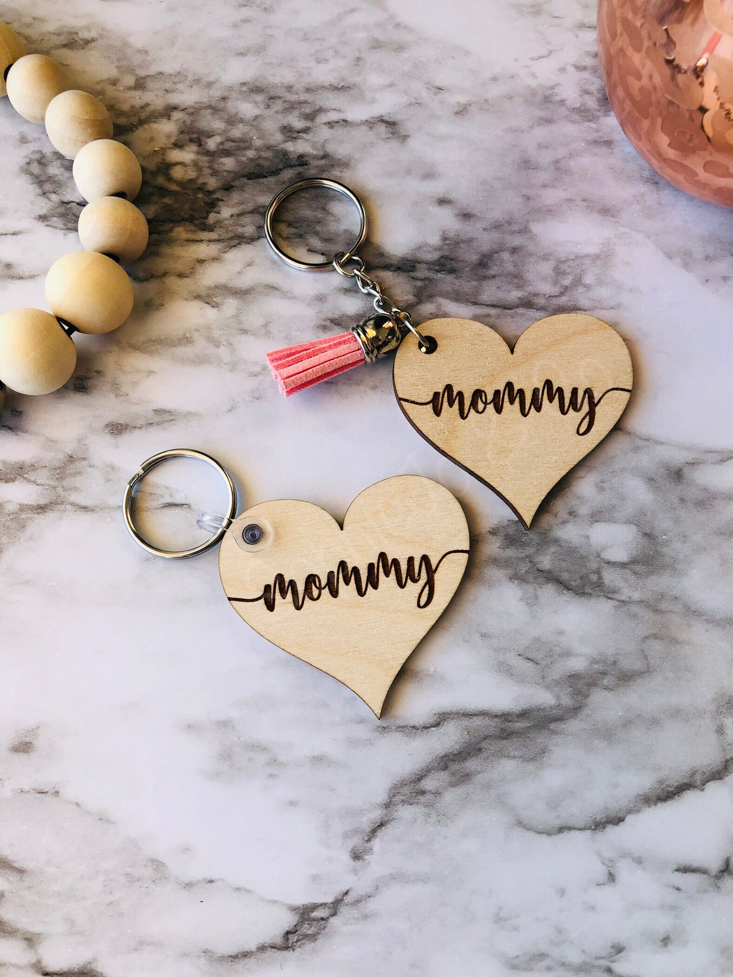 Mommy Heart Keychain