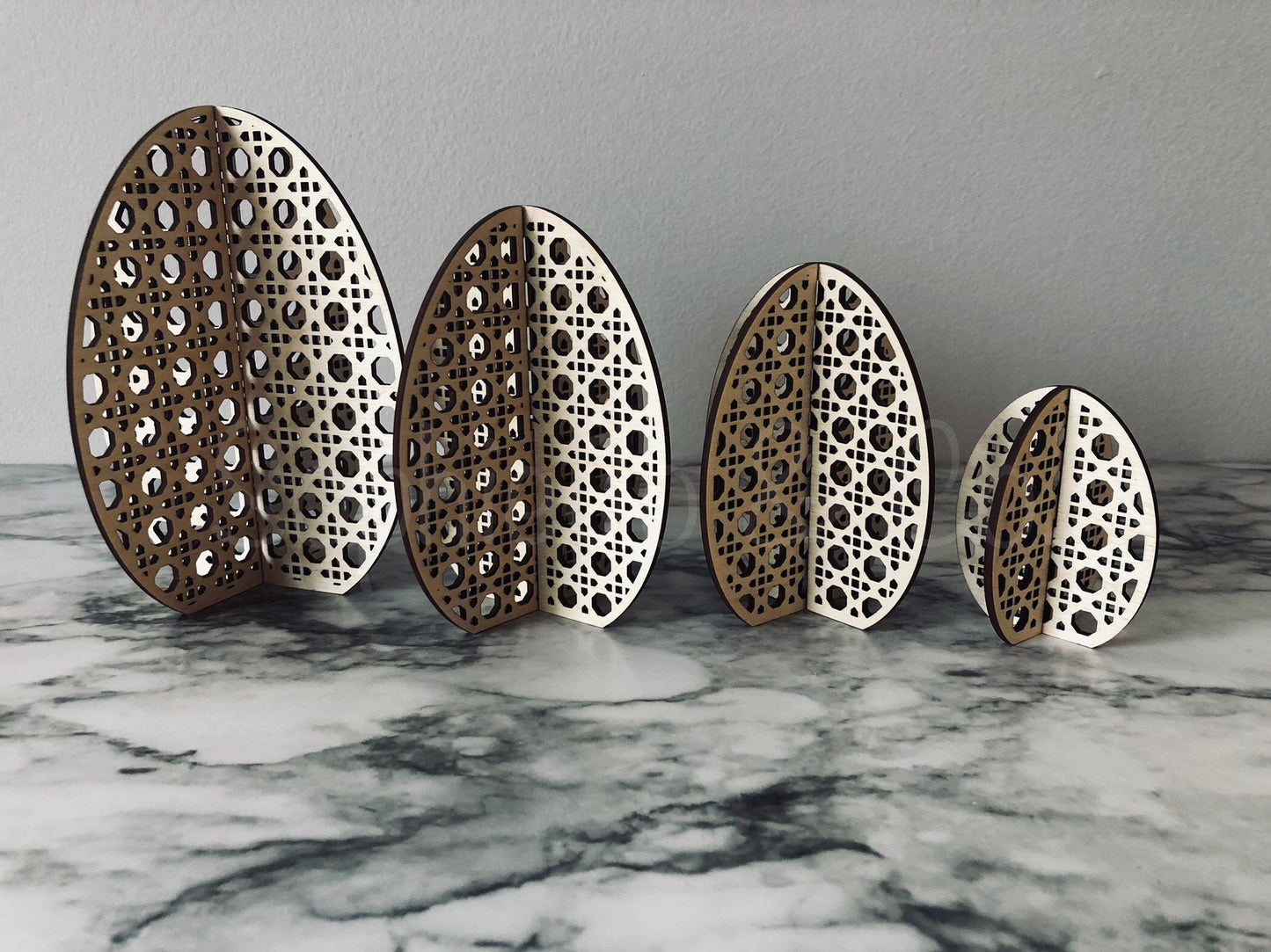 3D Wooden Rattan Eggs